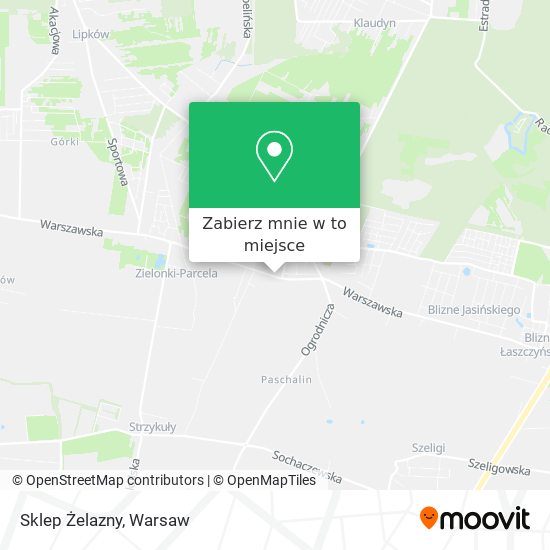 Mapa Sklep Żelazny