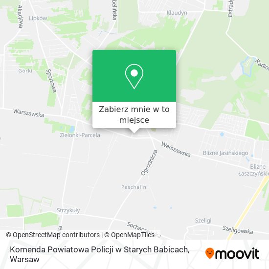 Mapa Komenda Powiatowa Policji w Starych Babicach