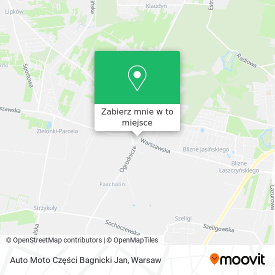 Mapa Auto Moto Części Bagnicki Jan