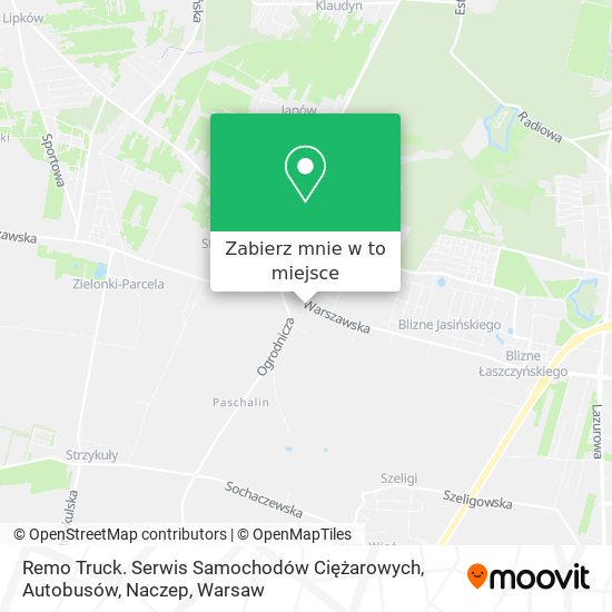 Mapa Remo Truck. Serwis Samochodów Ciężarowych, Autobusów, Naczep