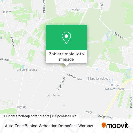 Mapa Auto Zone Babice. Sebastian Domański