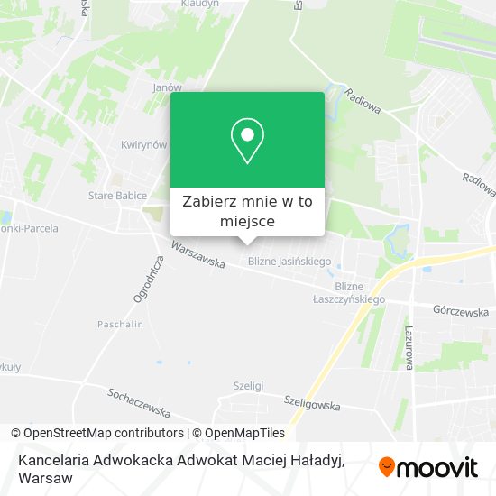 Mapa Kancelaria Adwokacka Adwokat Maciej Haładyj