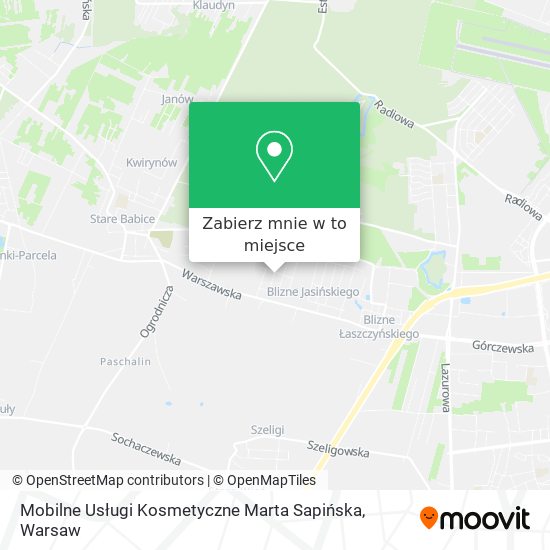 Mapa Mobilne Usługi Kosmetyczne Marta Sapińska