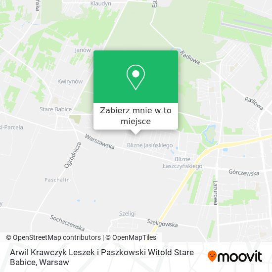 Mapa Arwil Krawczyk Leszek i Paszkowski Witold Stare Babice