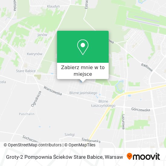 Mapa Groty-2 Pompownia Ścieków Stare Babice