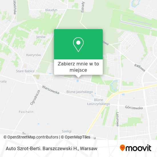 Mapa Auto Szrot-Berti. Barszczewski H.