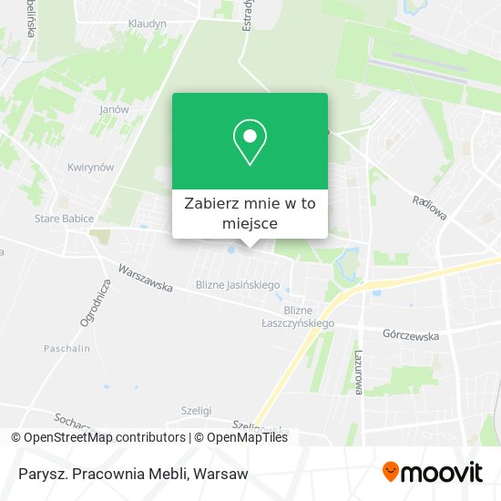 Mapa Parysz. Pracownia Mebli