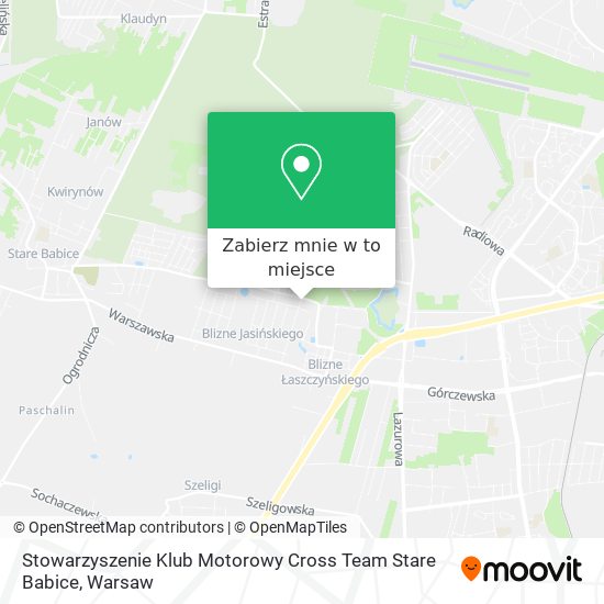 Mapa Stowarzyszenie Klub Motorowy Cross Team Stare Babice