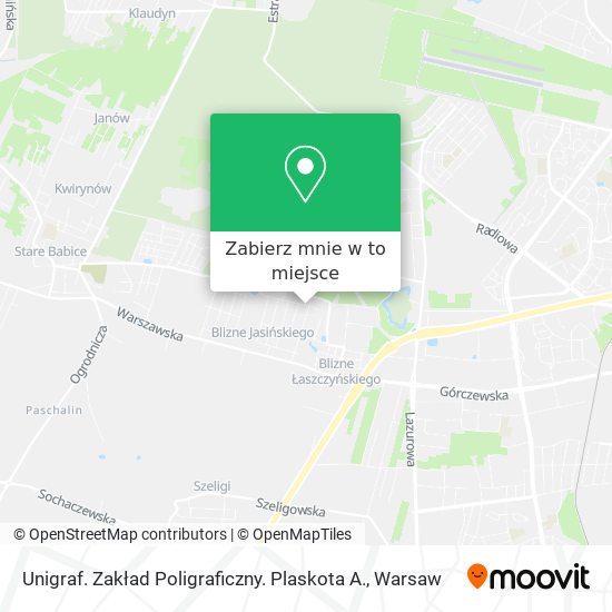 Mapa Unigraf. Zakład Poligraficzny. Plaskota A.