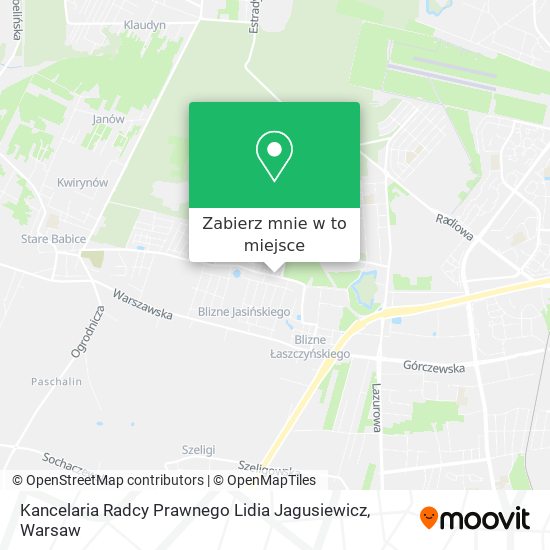 Mapa Kancelaria Radcy Prawnego Lidia Jagusiewicz