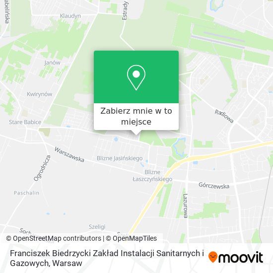 Mapa Franciszek Biedrzycki Zakład Instalacji Sanitarnych i Gazowych