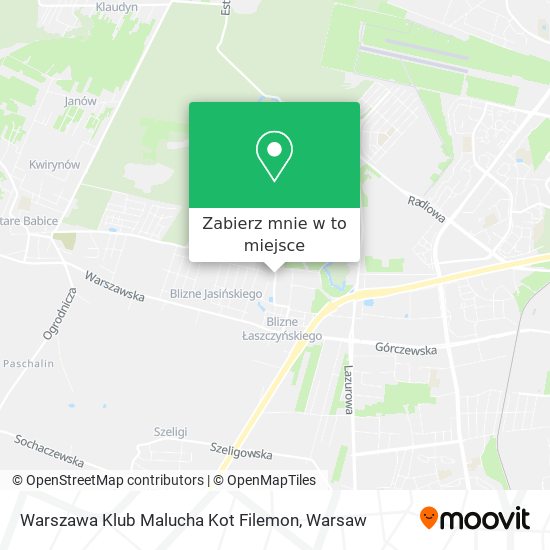 Mapa Warszawa Klub Malucha Kot Filemon