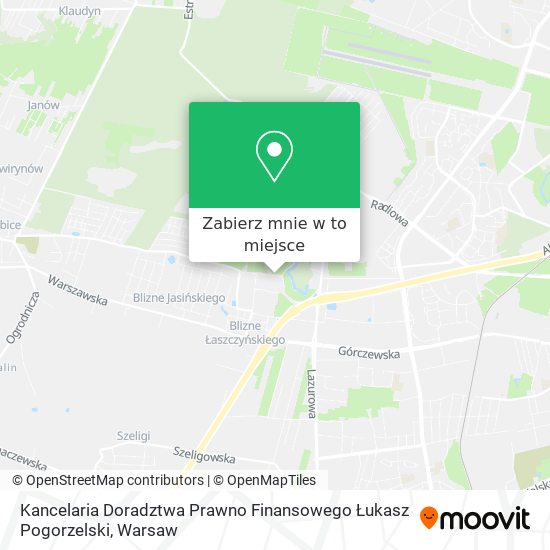 Mapa Kancelaria Doradztwa Prawno Finansowego Łukasz Pogorzelski