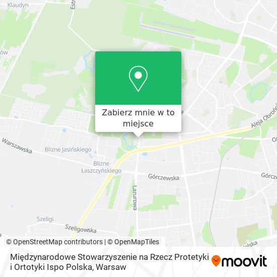 Mapa Międzynarodowe Stowarzyszenie na Rzecz Protetyki i Ortotyki Ispo Polska