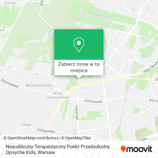 Mapa Niepubliczny Terapeutyczny Punkt Przedszkolny Qpsyche Kids