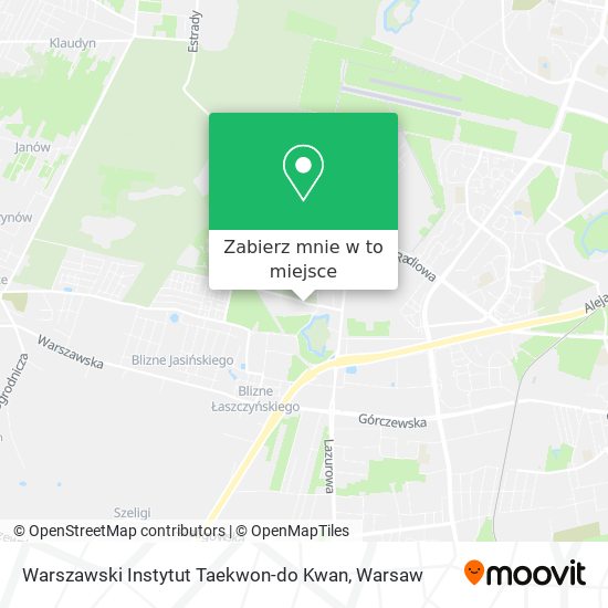 Mapa Warszawski Instytut Taekwon-do Kwan