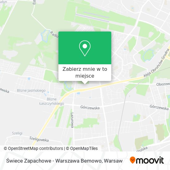 Mapa Świece Zapachowe - Warszawa Bemowo