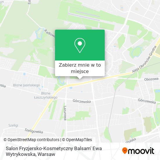 Mapa Salon Fryzjersko-Kosmetyczny Balsam' Ewa Wytrykowska