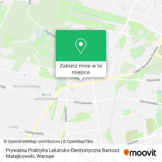 Mapa Prywatna Praktyka Lekarsko-Dentystyczna Bartosz Matejkowski