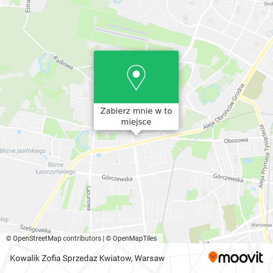 Mapa Kowalik Zofia Sprzedaz Kwiatow