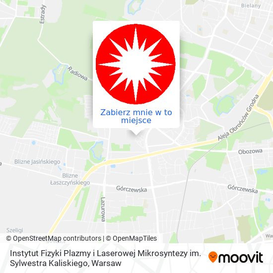 Mapa Instytut Fizyki Plazmy i Laserowej Mikrosyntezy im. Sylwestra Kaliskiego