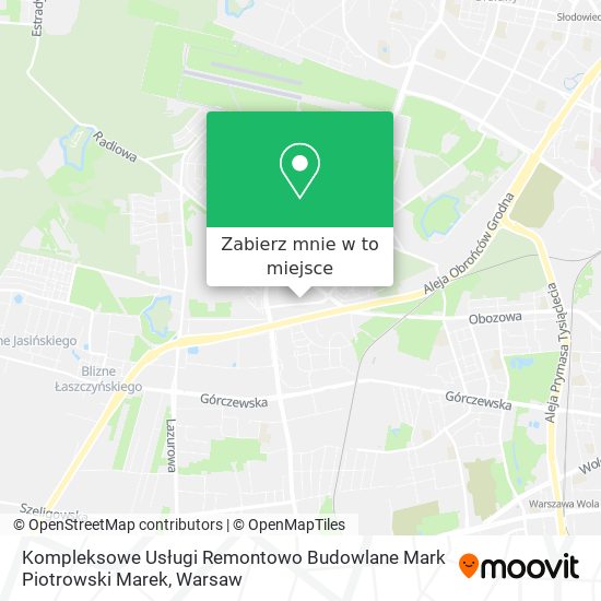 Mapa Kompleksowe Usługi Remontowo Budowlane Mark Piotrowski Marek