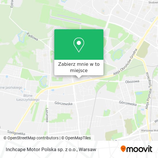 Mapa Inchcape Motor Polska sp. z o.o.