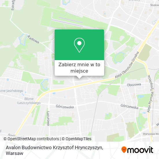 Mapa Avalon Budownictwo Krzysztof Hrynczyszyn