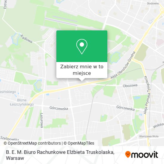 Mapa B. E. M. Biuro Rachunkowe Elżbieta Truskolaska