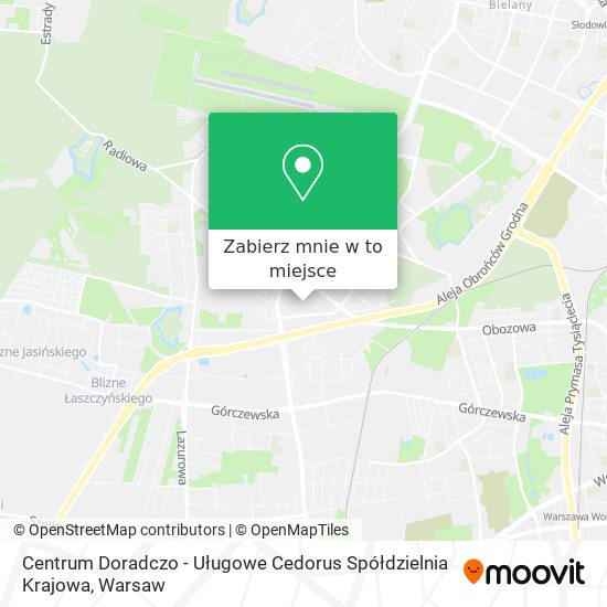 Mapa Centrum Doradczo - Uługowe Cedorus Spółdzielnia Krajowa