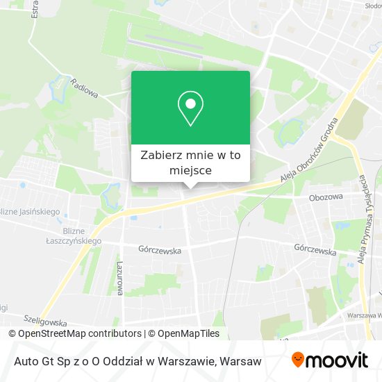 Mapa Auto Gt Sp z o O Oddział w Warszawie