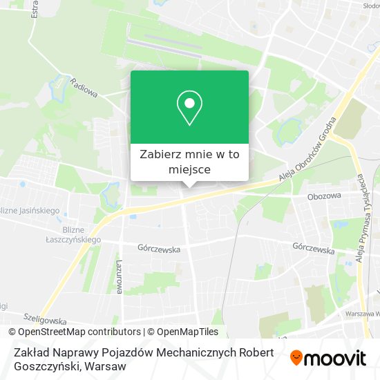 Mapa Zakład Naprawy Pojazdów Mechanicznych Robert Goszczyński