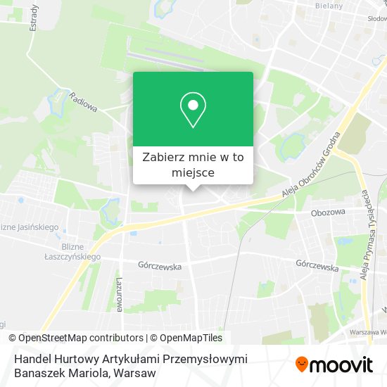 Mapa Handel Hurtowy Artykułami Przemysłowymi Banaszek Mariola