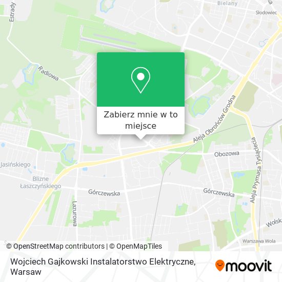 Mapa Wojciech Gajkowski Instalatorstwo Elektryczne