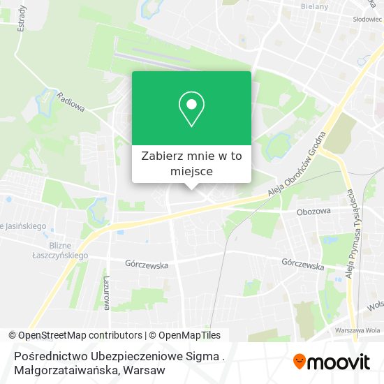 Mapa Pośrednictwo Ubezpieczeniowe Sigma . Małgorzataiwańska