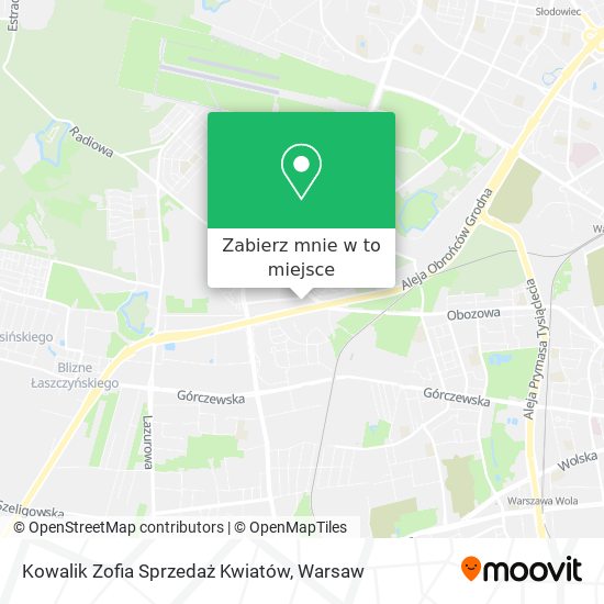 Mapa Kowalik Zofia Sprzedaż Kwiatów