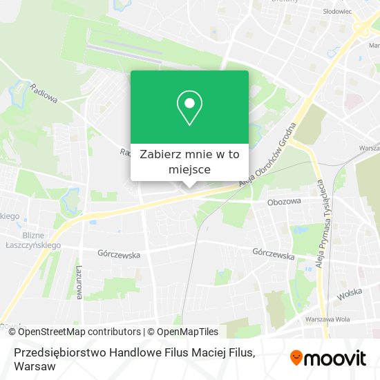 Mapa Przedsiębiorstwo Handlowe Filus Maciej Filus