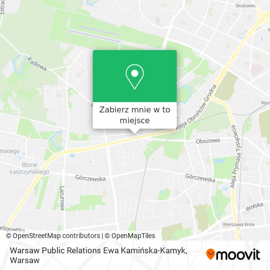 Mapa Warsaw Public Relations Ewa Kamińska-Kamyk