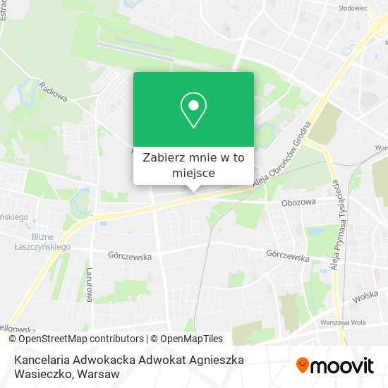 Mapa Kancelaria Adwokacka Adwokat Agnieszka Wasieczko