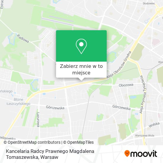 Mapa Kancelaria Radcy Prawnego Magdalena Tomaszewska