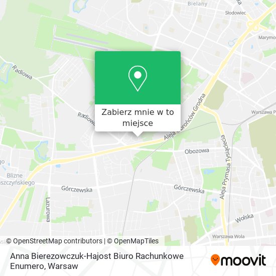 Mapa Anna Bierezowczuk-Hajost Biuro Rachunkowe Enumero