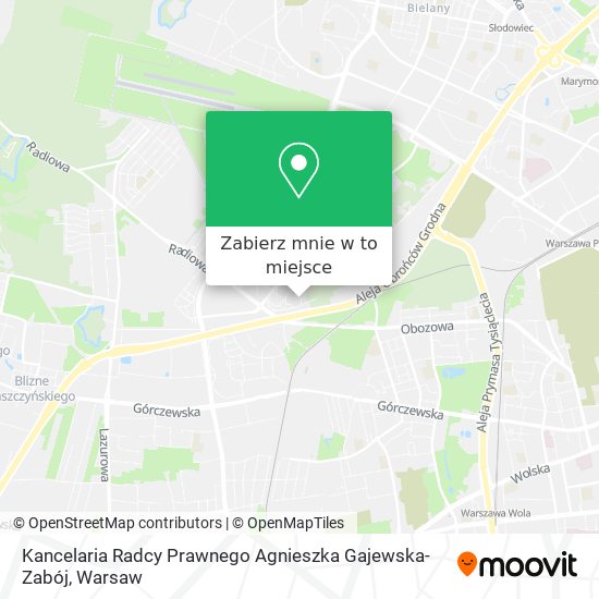 Mapa Kancelaria Radcy Prawnego Agnieszka Gajewska-Zabój