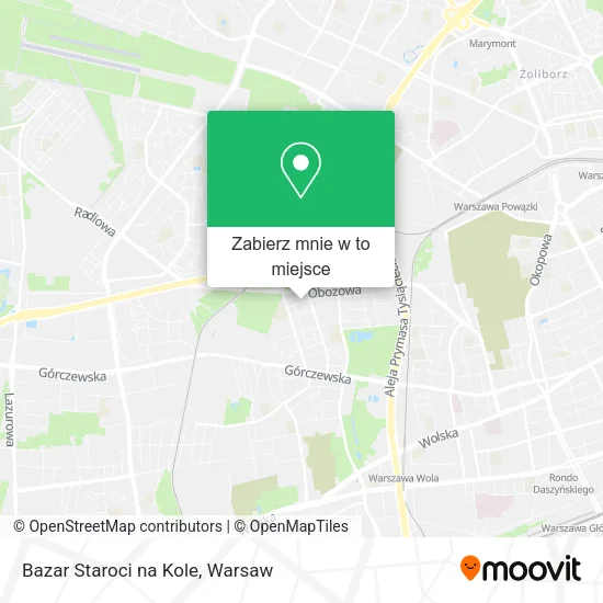 Mapa Bazar Staroci na Kole
