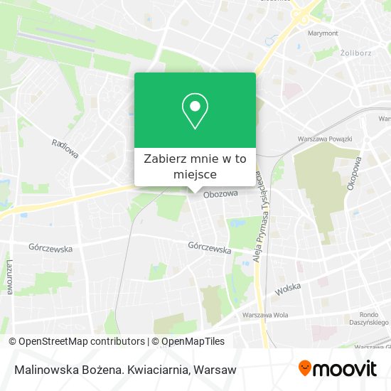 Mapa Malinowska Bożena. Kwiaciarnia