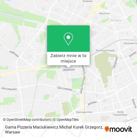 Mapa Gama Pizzeria Maciukiewicz Michał Kurek Grzegorz