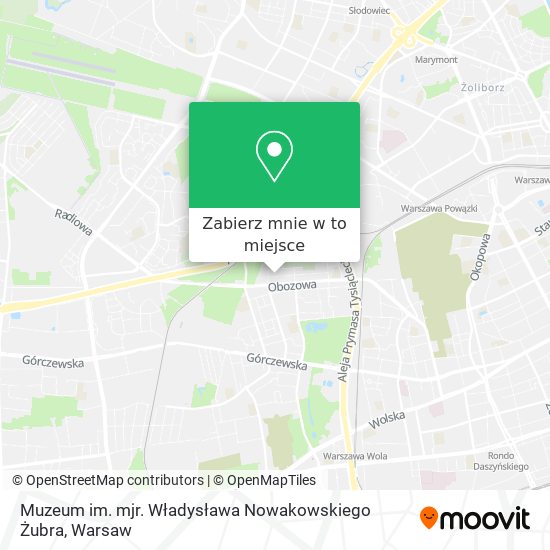 Mapa Muzeum im. mjr. Władysława Nowakowskiego Żubra