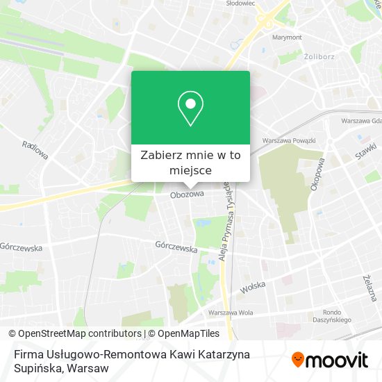 Mapa Firma Usługowo-Remontowa Kawi Katarzyna Supińska