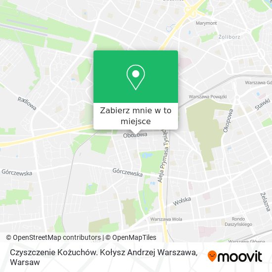 Mapa Czyszczenie Kożuchów. Kołysz Andrzej Warszawa