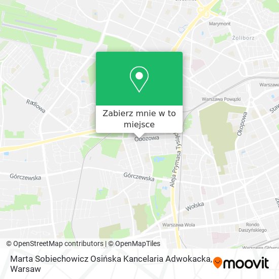 Mapa Marta Sobiechowicz Osińska Kancelaria Adwokacka