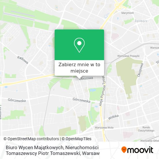 Mapa Biuro Wycen Majątkowych, Nieruchomości Tomaszewscy Piotr Tomaszewski